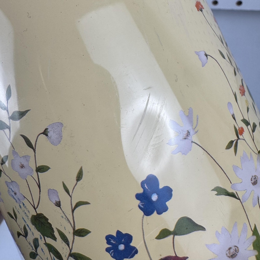 Vintage Interpur‎ Floral Vacuum Flask Beige Green Insulated Thermos Carafe - Picture 7 of 15